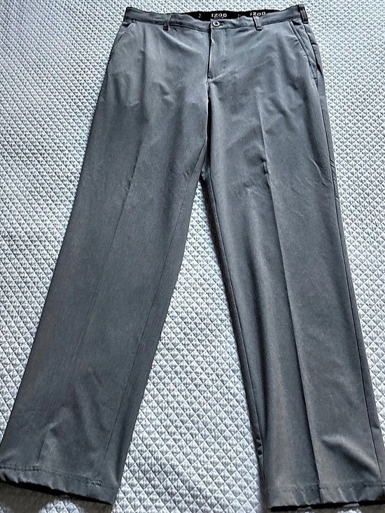 Izod Other - IZOD Golf Performance Stretch Flat-Front Pants Men's Gray Waist 36